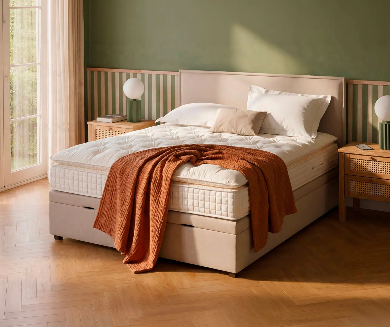 Lit coffre OUESSANT Luca Beige - Image 9