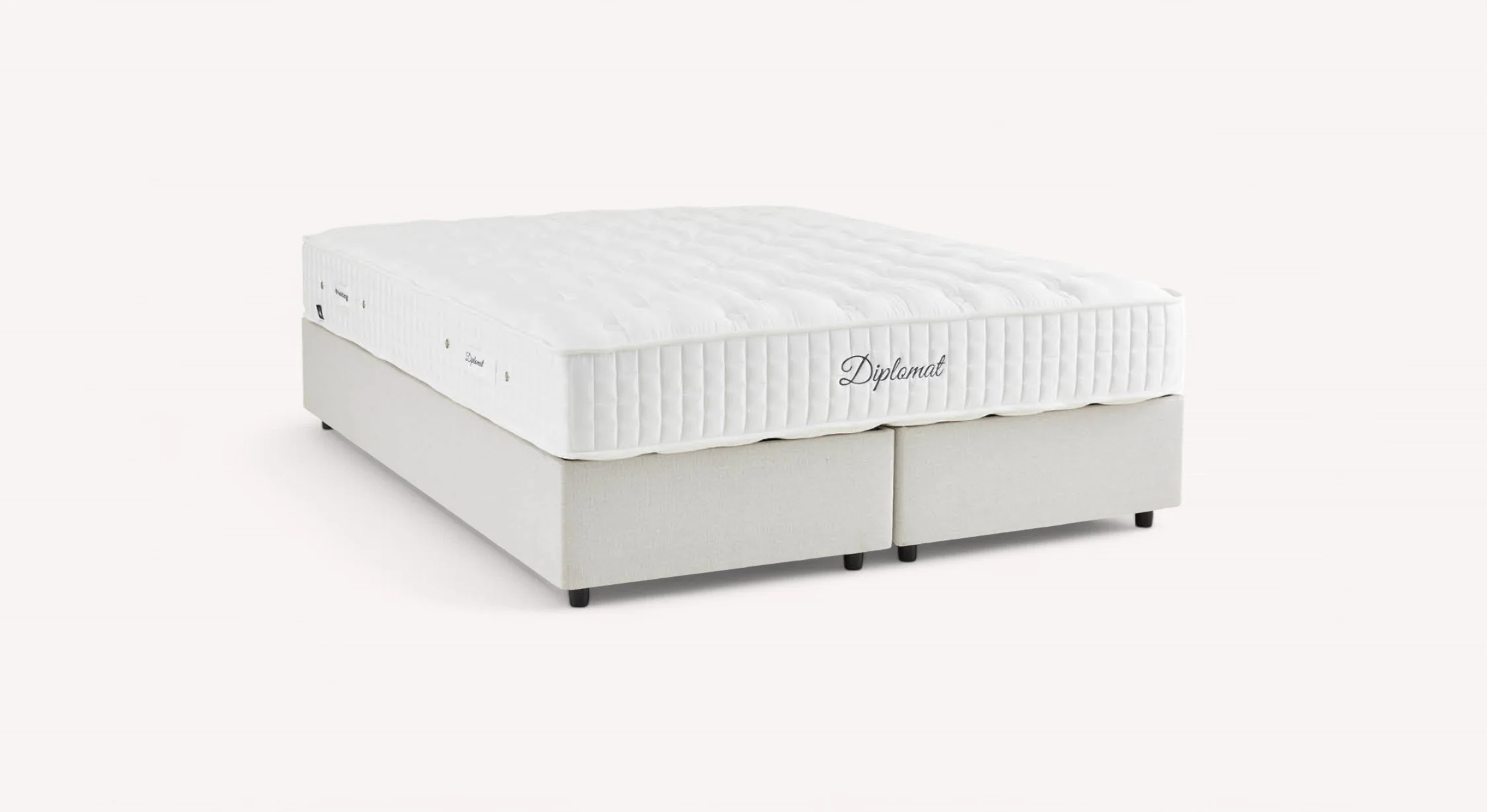 Pack lit coffre, matelas et tête de lit NINA Queens Beige - Image 4
