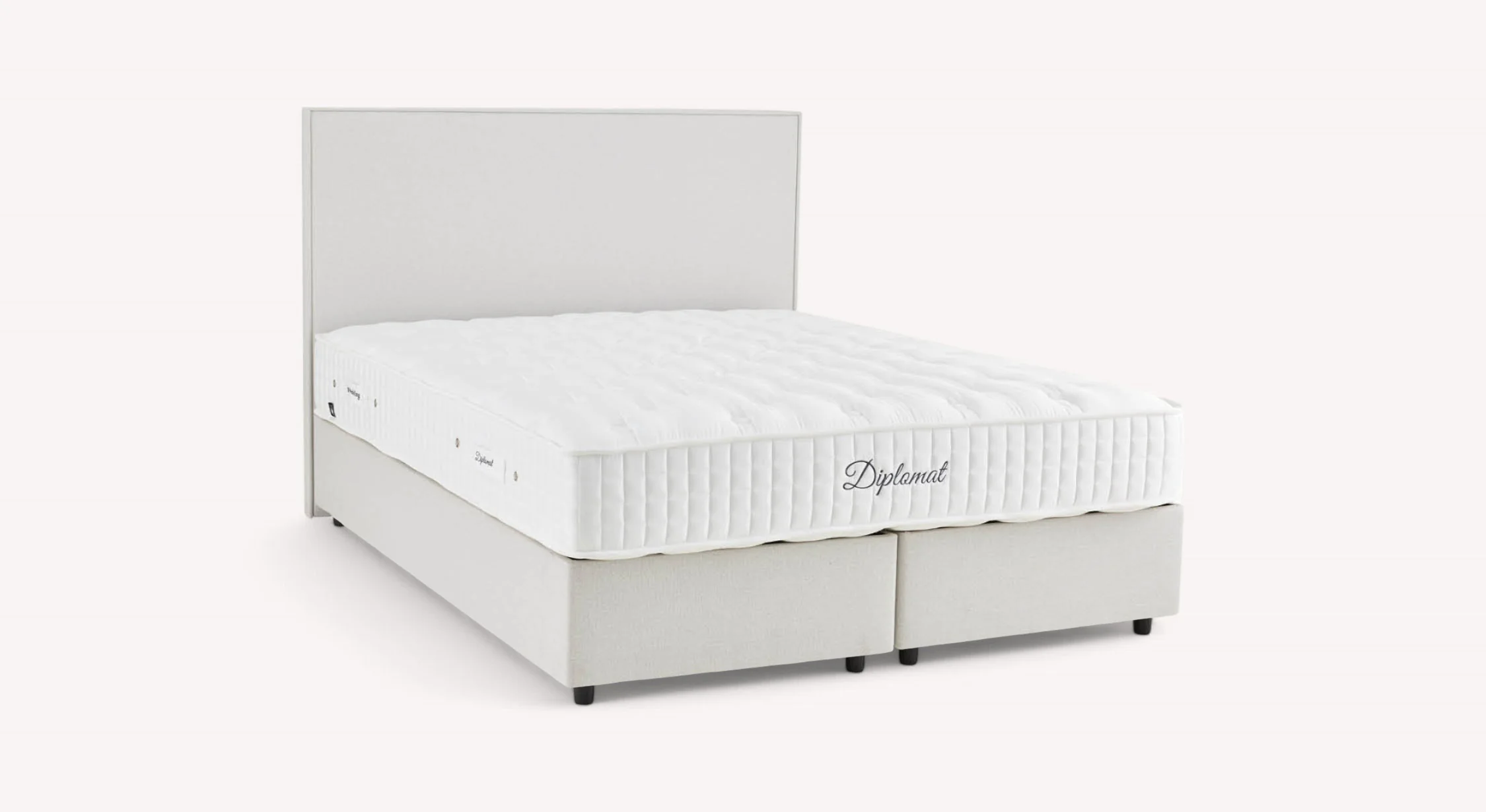 Pack lit coffre, matelas et tête de lit NINA Queens Beige - Image 9