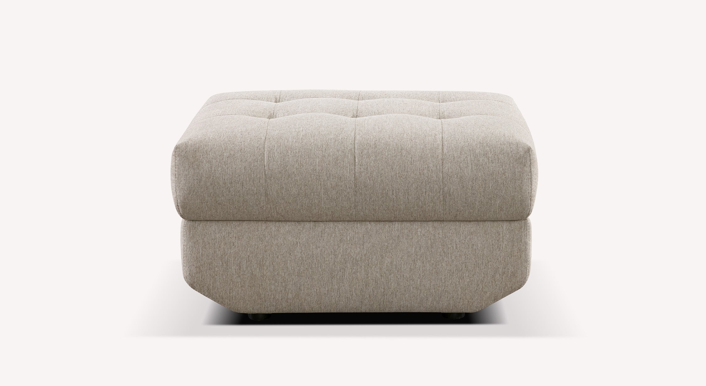 Lot canapé angle et pouf STELLA Gemma Avoine - Image 3