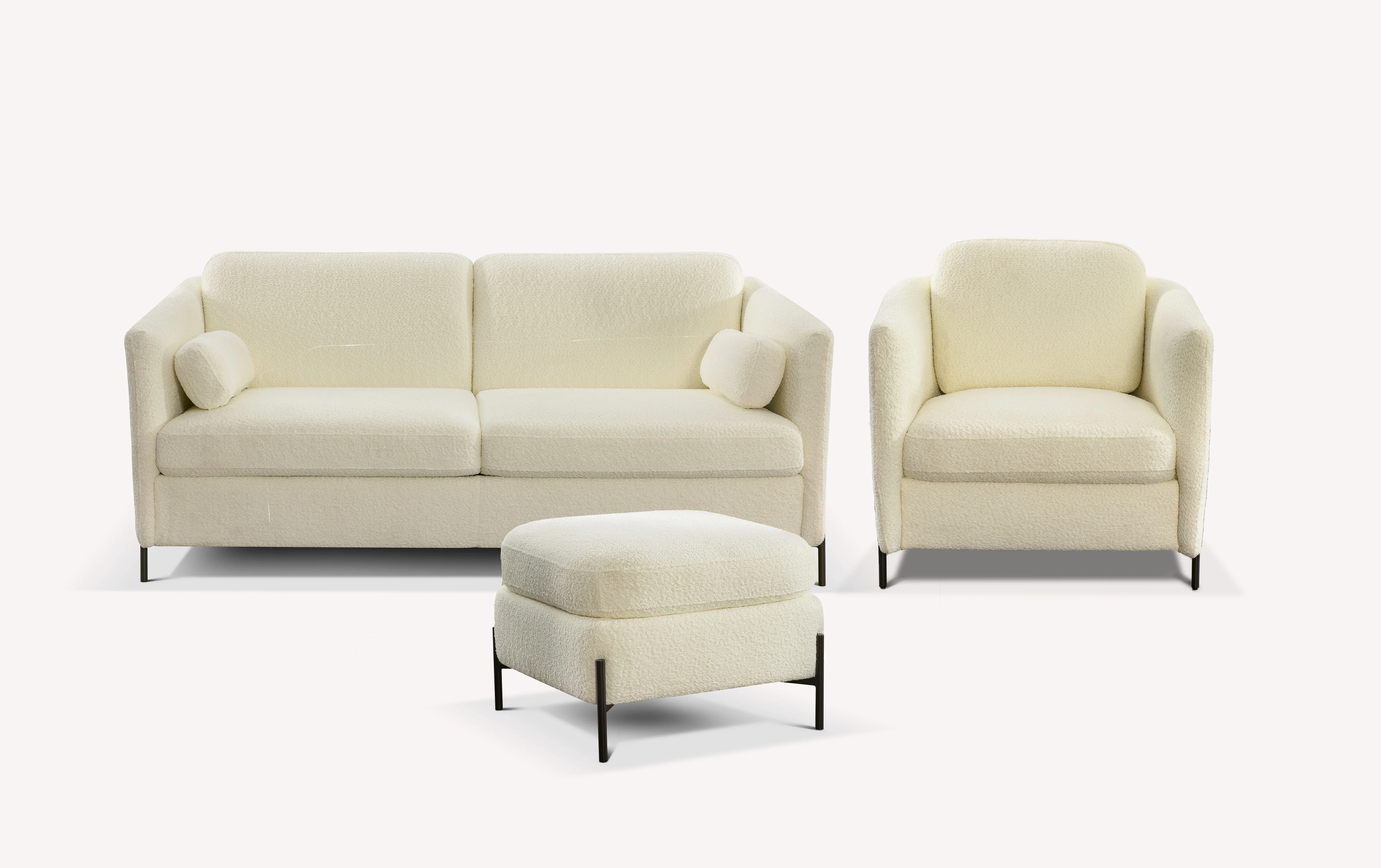 Lot canapé fauteuil et pouf LAPP - Image 6
