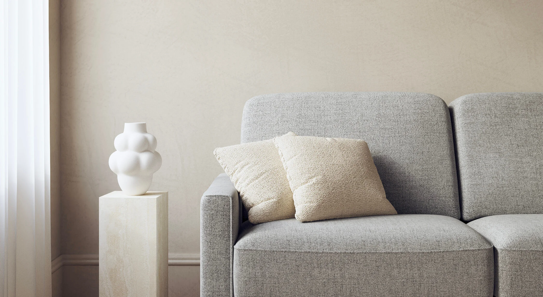 Lot canapé et fauteuil JIMMY Foster Grey - Image 3